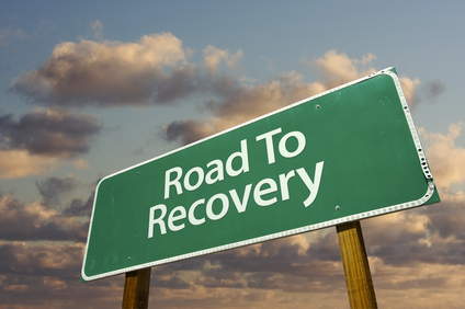 road to recovery sign